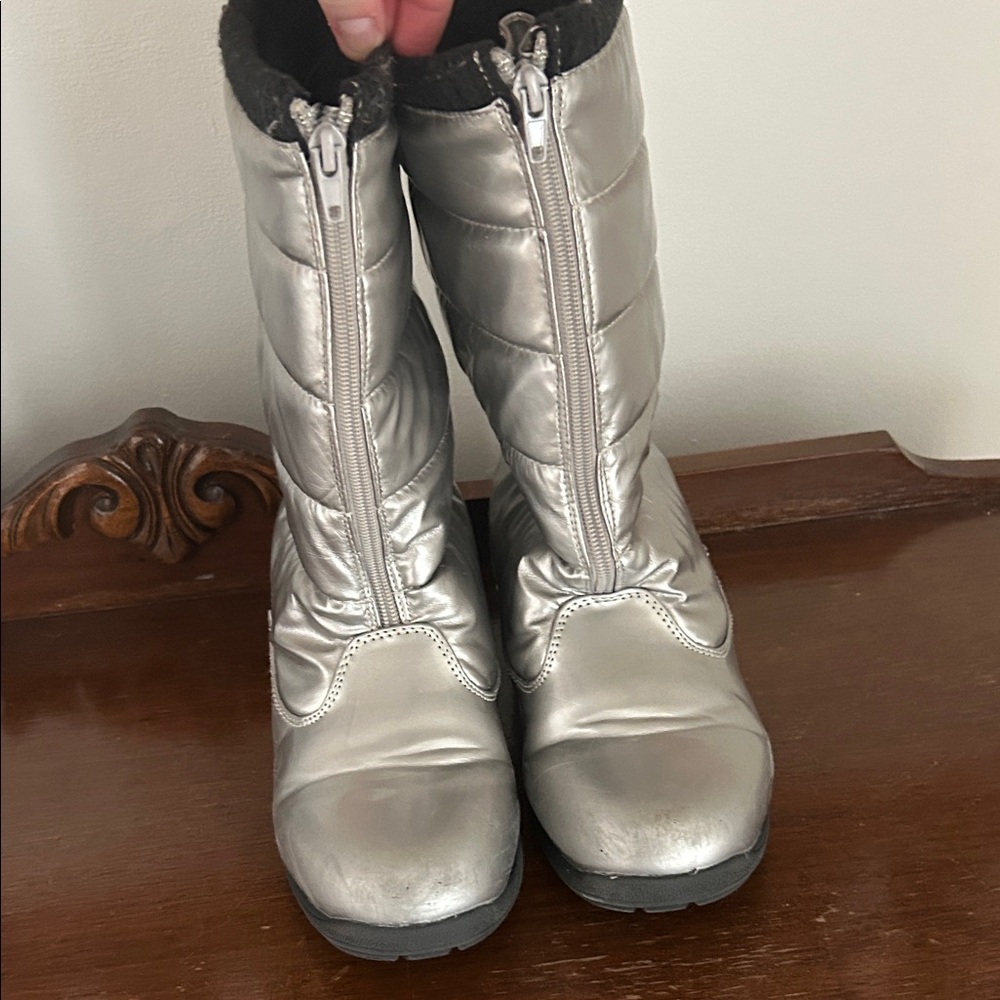 Silver Girls Winter Boots
